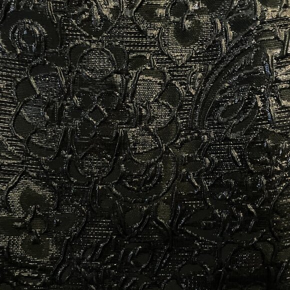 Un Deux Trois Girls Black Brocade Damask Sleeveless Skater Dress Party Holiday - Picture 3 of 8